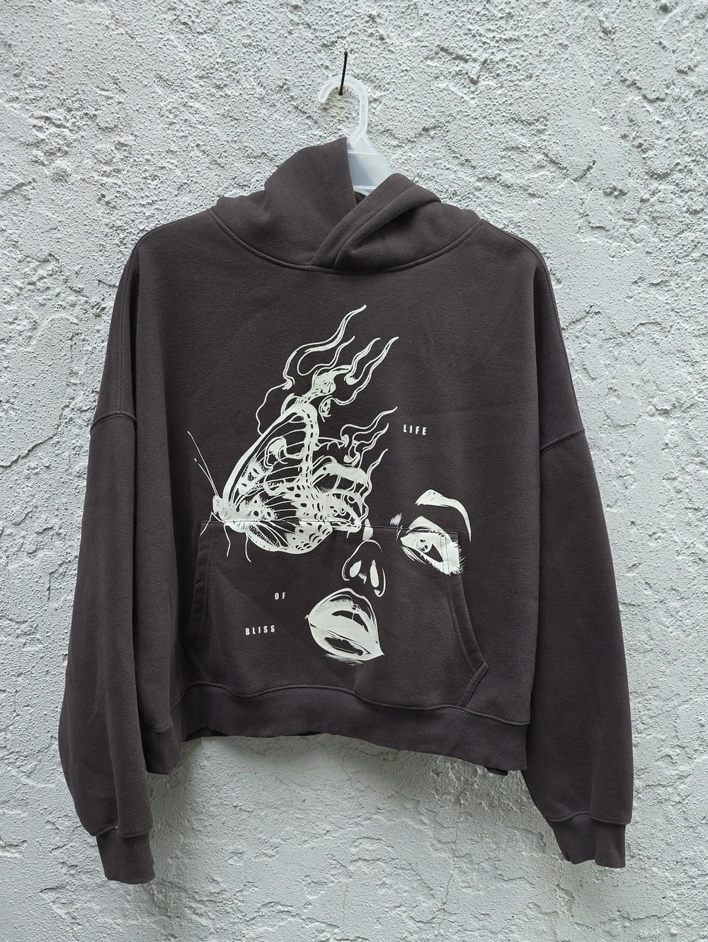 PacSun Life Of Bliss Cropped Hoodie Size Large